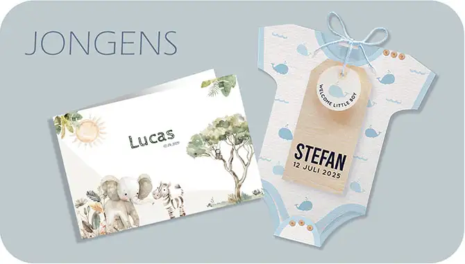 Geboortekaartjes jongen
