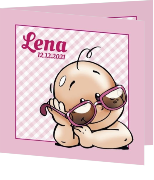 Lena - Baby met roze zonnebril 
