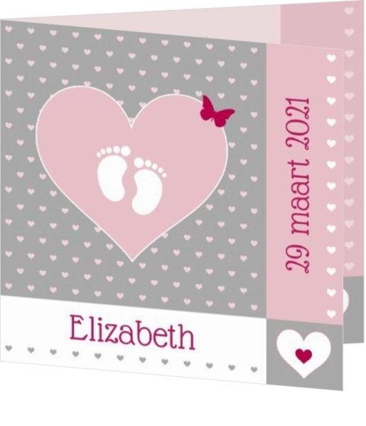 Elizabeth - Voetjes en roze hartjes 