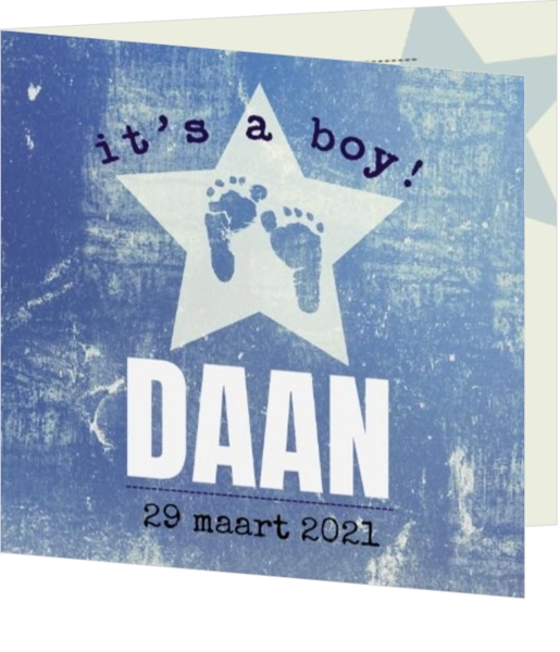 Daan - It's a boy blauw 
