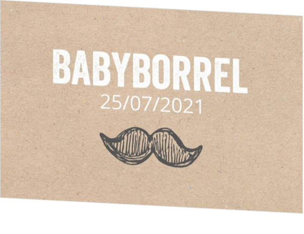 Babyborrel kaartjes & Kraamfeest uitnodigingen - geboortekaartje KB482