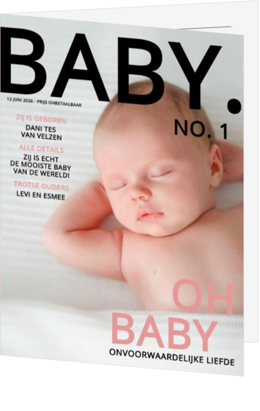 Geboortekaartje magazine meisje