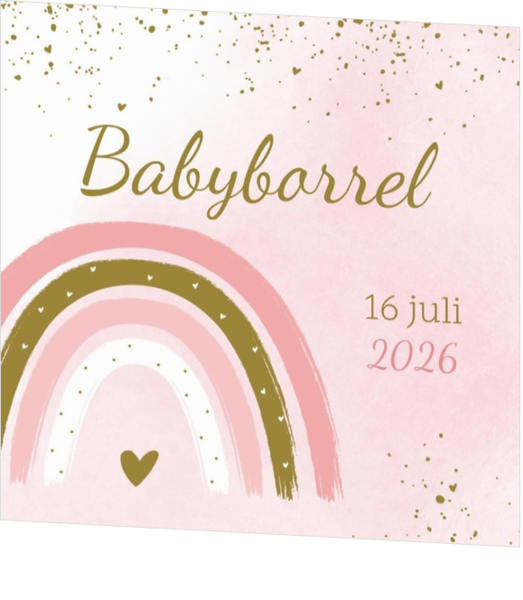 Babyborrel kaartjes & Kraamfeest uitnodigingen - geboortekaartje KB819-M