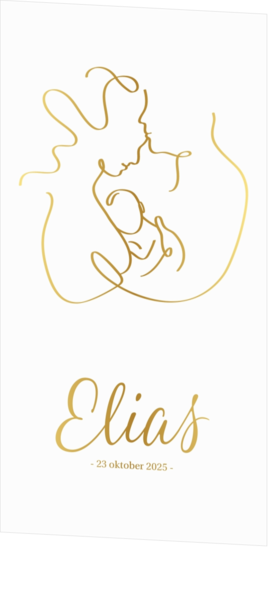 Geboortekaartjes in de kleur Goud - geboortekaartje LCIH157-J