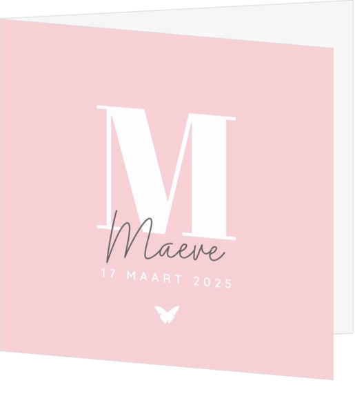 Maeve - Letter en vlindertje
