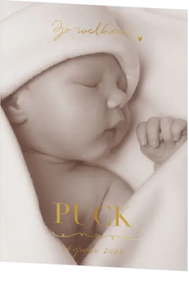 geboortekaartje Puck - Eigen foto