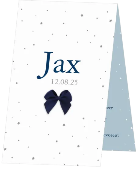 Geboortekaartje Jax - Sterren