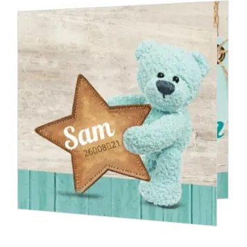 Sam Peter - Turquoise beertje met ster