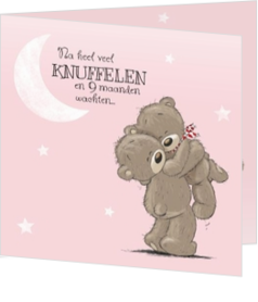 Geboortekaartjes voor een meisje - geboortekaartje Knuffelen... 117015