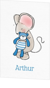 Arthur - Knuffelend muisje