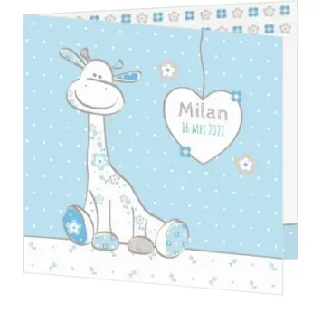 Milan - Lief girafje met bloemetjes