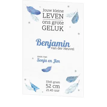 Benjamin - Blauwe veertjes 