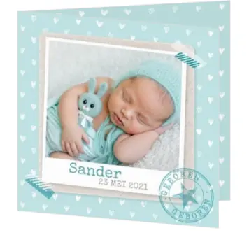 Sander - Polaroid met hartjes patroon