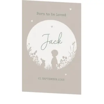 Geboortekaart Jack - Silhouet jongen