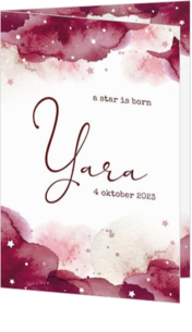 Geboortekaartje Yara - Trendy Sterrenhemel