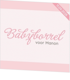 Babyborrel kaartjes & Kraamfeest uitnodigingen - geboortekaartje KB385-M