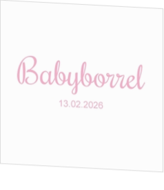 Babyborrel kaartjes & Kraamfeest uitnodigingen - geboortekaartje KB402-M