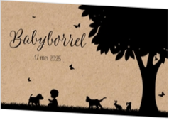 Babyborrel kaartjes & Kraamfeest uitnodigingen - geboortekaartje KB766-J