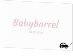 Babyborrel kaartjes & Kraamfeest uitnodigingen - geboortekaartje KB757-M