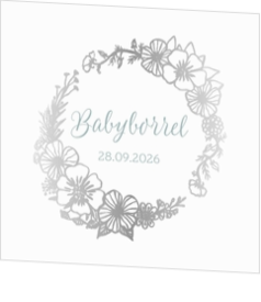 Babyborrel kaartjes & Kraamfeest uitnodigingen - geboortekaartje KB557