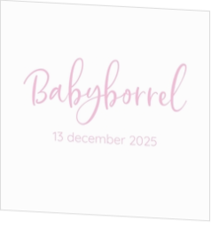 Babyborrel kaartjes & Kraamfeest uitnodigingen - geboortekaartje KB736-M
