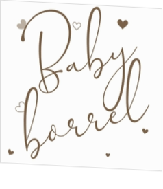 Babyborrel kaartjes & Kraamfeest uitnodigingen - geboortekaartje KB306