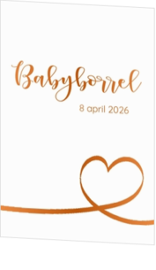 Babyborrel kaartjes & Kraamfeest uitnodigingen - geboortekaartje KB741-J