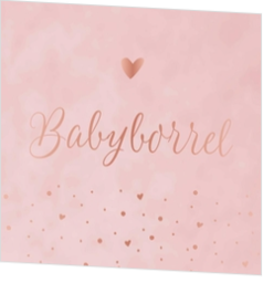 Babyborrel kaartjes & Kraamfeest uitnodigingen - geboortekaartje KB618-M