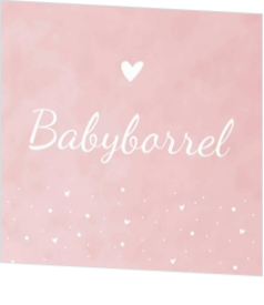 Babyborrel kaartjes & Kraamfeest uitnodigingen - geboortekaartje KB624-M
