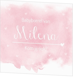 Babyborrel kaartjes & Kraamfeest uitnodigingen - geboortekaartje KB506-M