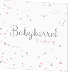 Babyborrel kaartjes & Kraamfeest uitnodigingen - geboortekaartje KB410-M