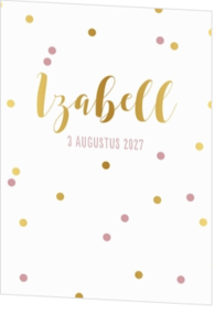 Babyborrel kaartjes & Kraamfeest uitnodigingen - geboortekaartje KB425-M