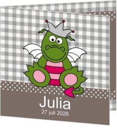 Sprookjes thema geboortekaartjes - geboortekaartje JJ022
