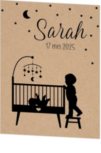 Poster voor in de babykamer - geboortekaartje LC673-J-P1