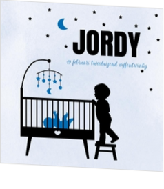 Poster voor in de babykamer - geboortekaartje LC674-JJ-P3