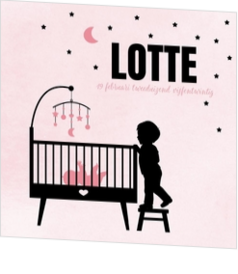 Poster voor in de babykamer - geboortekaartje LC674-MJ-P3