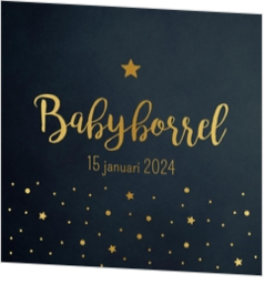 Babyborrel kaartjes & Kraamfeest uitnodigingen - geboortekaartje KB779-J