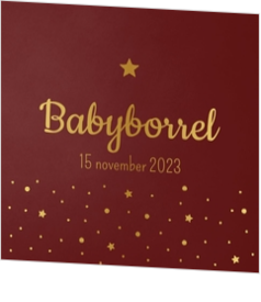 Babyborrel kaartjes & Kraamfeest uitnodigingen - geboortekaartje KB779-M