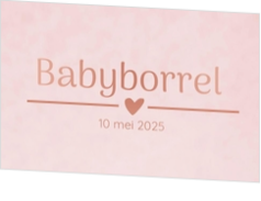 Babyborrel kaartjes & Kraamfeest uitnodigingen - geboortekaartje KB792-M2