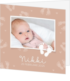 Geboortekaartje Nikki - Kleine voetjes