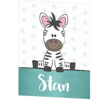 Poster 1 lief zebraatje jongen