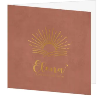 Geboortekaart Elena - Gouden zonnestralen
