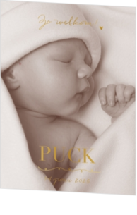 Geboortekaartje Puck - Eigen foto