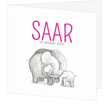 Zusje Saar - Familie olifant