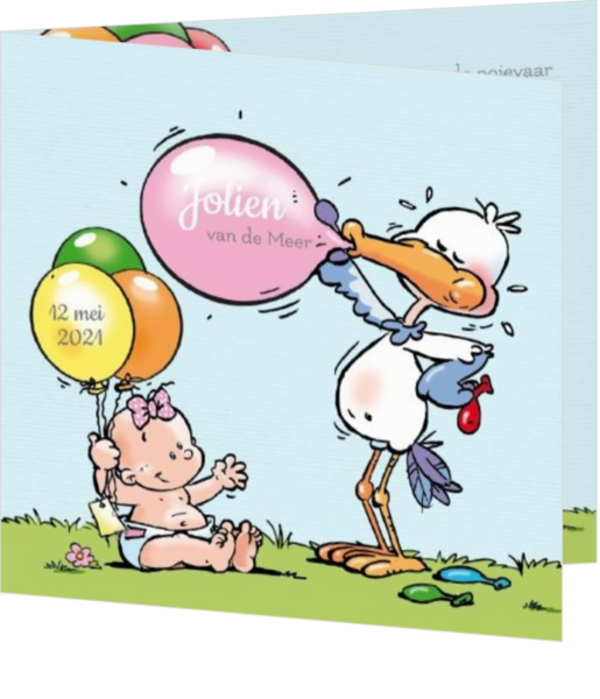 Vrolijke en kleurrijke kaart met gekleurde ballonnen 117031