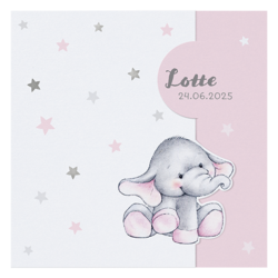 Lotte - Schattig olifantje onder zilveren sterrenhemel