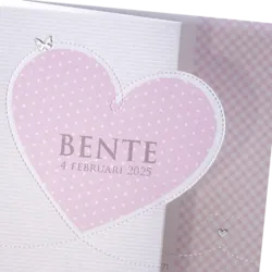 Bente - Roze hartje met stipjes