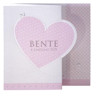 Bente - Roze hartje met stipjes