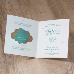 Malou - Lief geboortekaartje met draaiwolkje