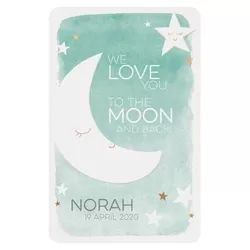 Norah - Romantisch geboortekaartje 'Love you to the moon and back'